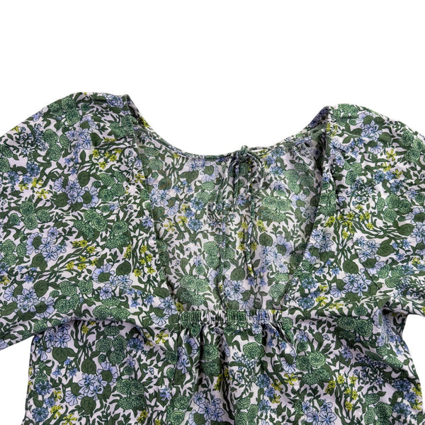 J.Crew Womens Green Floral Long Sleeve Blouse Lightweight Top