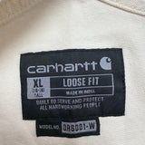 Carhartt Womens White Canvas Rugged Flex Bib Overalls Loose Fit Sz XL (16-18)