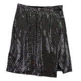 Sincerely Jules Womens Silver Lurex Sequined Crop Top & Skirt Set Size S