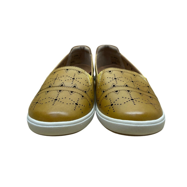 Cobb Hill Women’s Yellow Perforated Leather Slip-On Bailee Shoes Size 6.5M