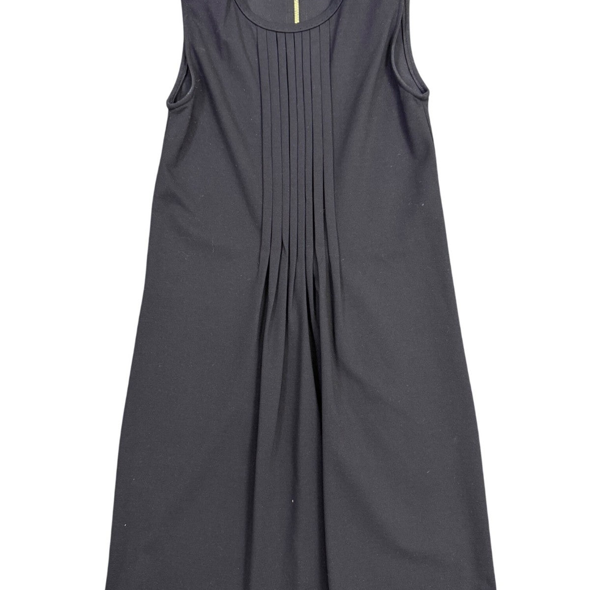 Piazza Sempione Womens Black Sleeveless Pleated A-Line Dress Made In Italy Sz L