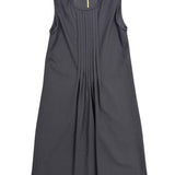 Piazza Sempione Womens Black Sleeveless Pleated A-Line Dress Made In Italy Sz L