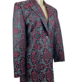 Classiques Entier Women's Black and Burgundy Floral Blazer Size 8 (EUR 38)