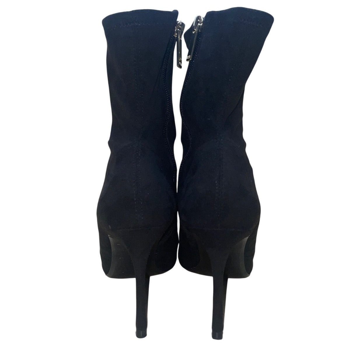 Zara Women’s Black Faux Suede Pointed Toe High-Heel Ankle Boots Size US7