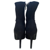 Zara Women’s Black Faux Suede Pointed Toe High-Heel Ankle Boots Size US7