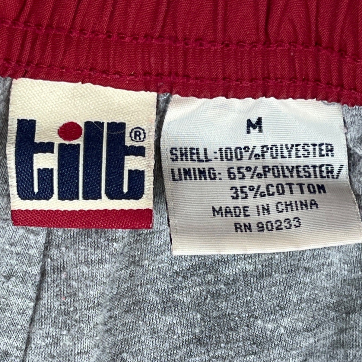 Tilt Red Light Blue Line Detail With Side Zipper Track Pants Size M