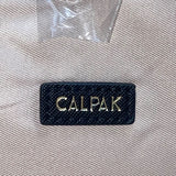 Calpak Unisex Black Leather With Gold Zipper Accents Whipstitch Laptop Backpack