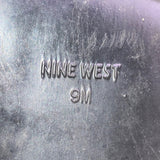 Nine West Women’s Black Rubber Tall Logo Detail Ydoll Rain Boots Size 9M