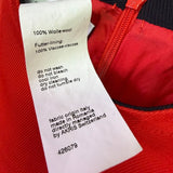 Akris Punto Womens Red Wool Pleated Sleeveless Dress Italy Design Size 34
