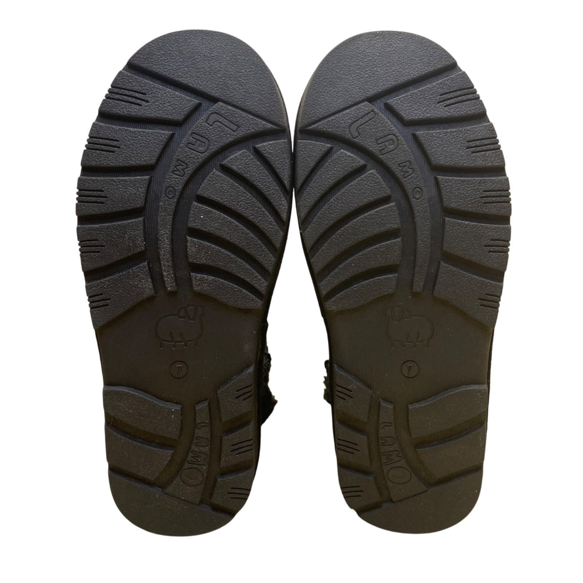 Lamo Women’s Black Suede Fleece-Lined Warm Winter Snow Boots Size 7