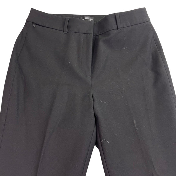 White House Black Market Women Black Cotton/Polyester Slim Trousers Pants Size 6