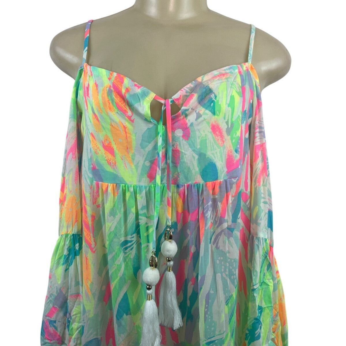 Lilly Pulitzer Women’z Colorful Boho Off-Shoulder Dress Size S - New