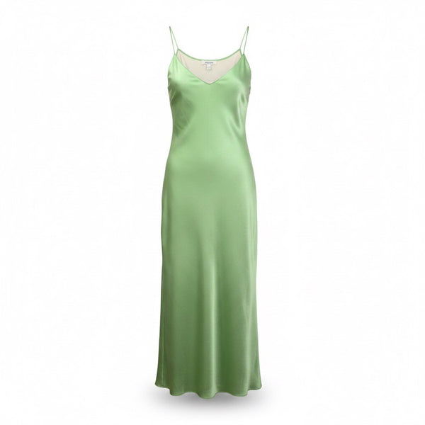 J.Crew Womens Green Polyester Slip Dress Spaghetti Straps Midi Dress Size 4