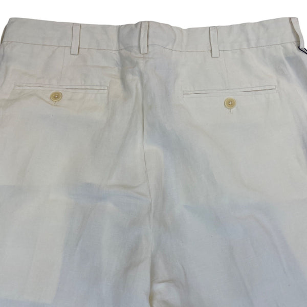 Polo Ralph Lauren Men’s White Linen Flat-Front Dress Pants Size 34-34 - New