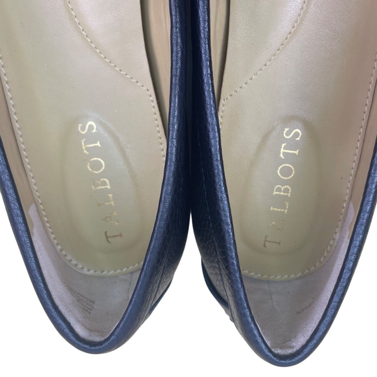 Talbots Women’s Black Leather Tassel Loafers Slip-On Comfort Shoes Size 8M