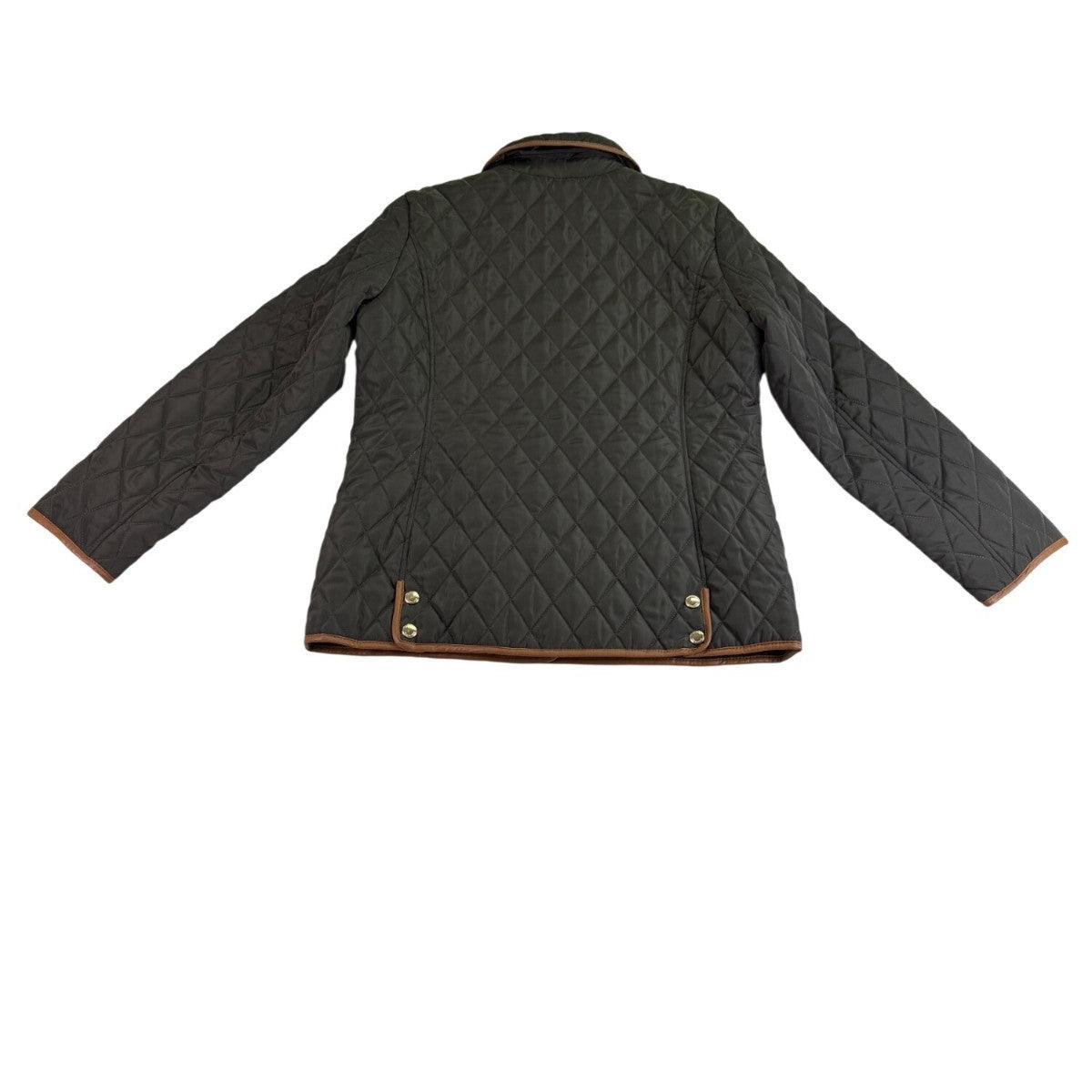 Michael Michael Kors Womens Olive Quilted Jacket Classic Design Sz L