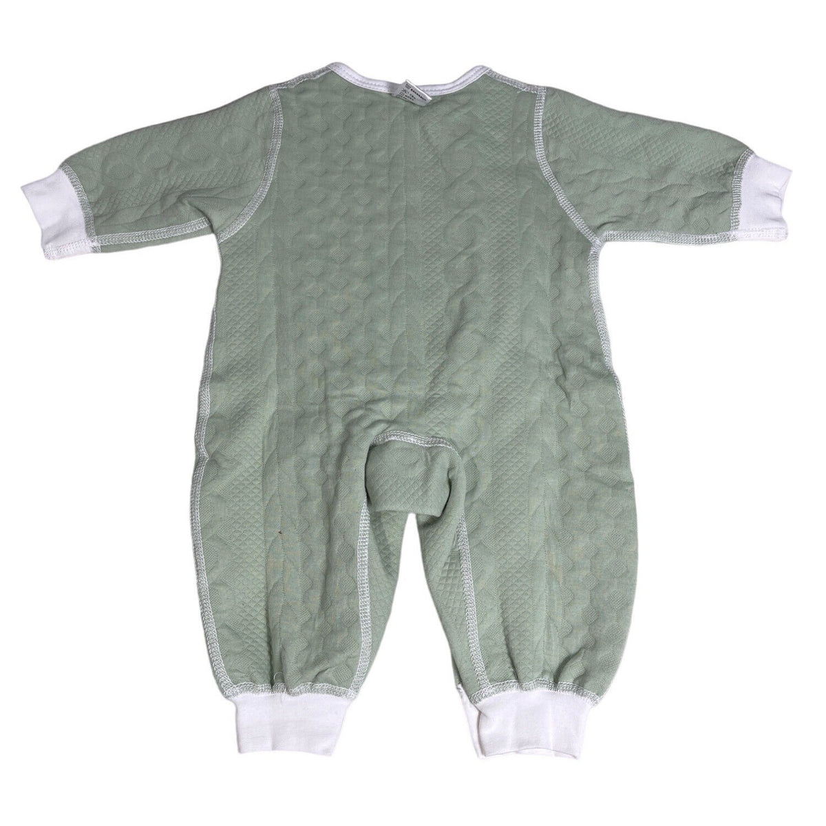 Chamie Toddler Boy's Blue White and Green Toddler Jumpsuit Set Sz 0M