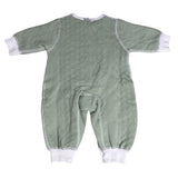 Chamie Toddler Boy's Blue White and Green Toddler Jumpsuit Set Sz 0M