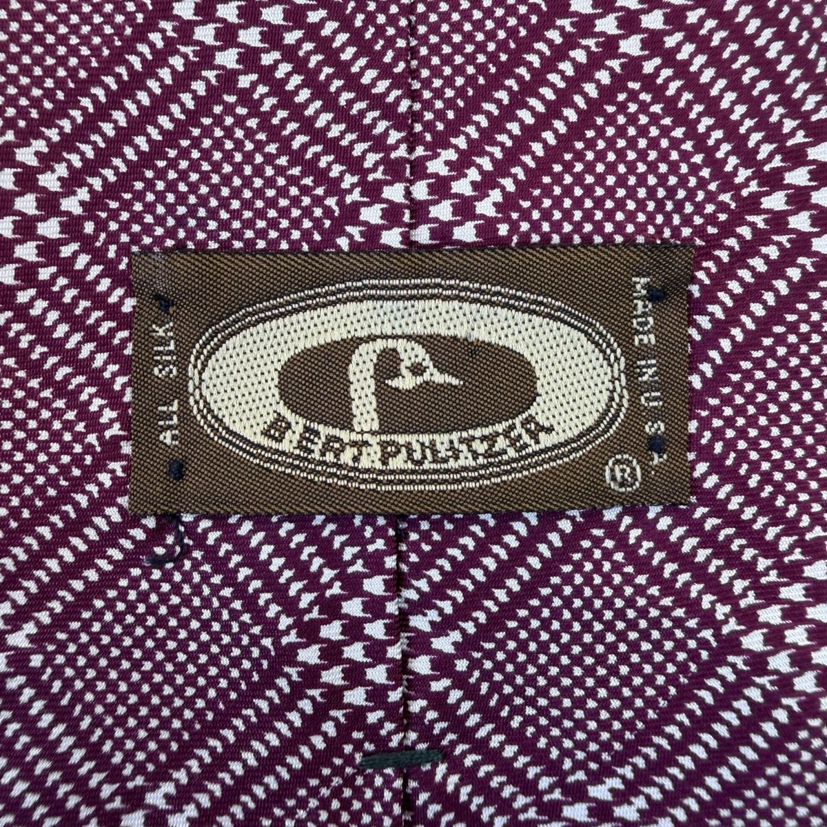 BERT PULITZER Mens Purple Plaid All Silk Tie Made In U.S.A Stylish Pattern