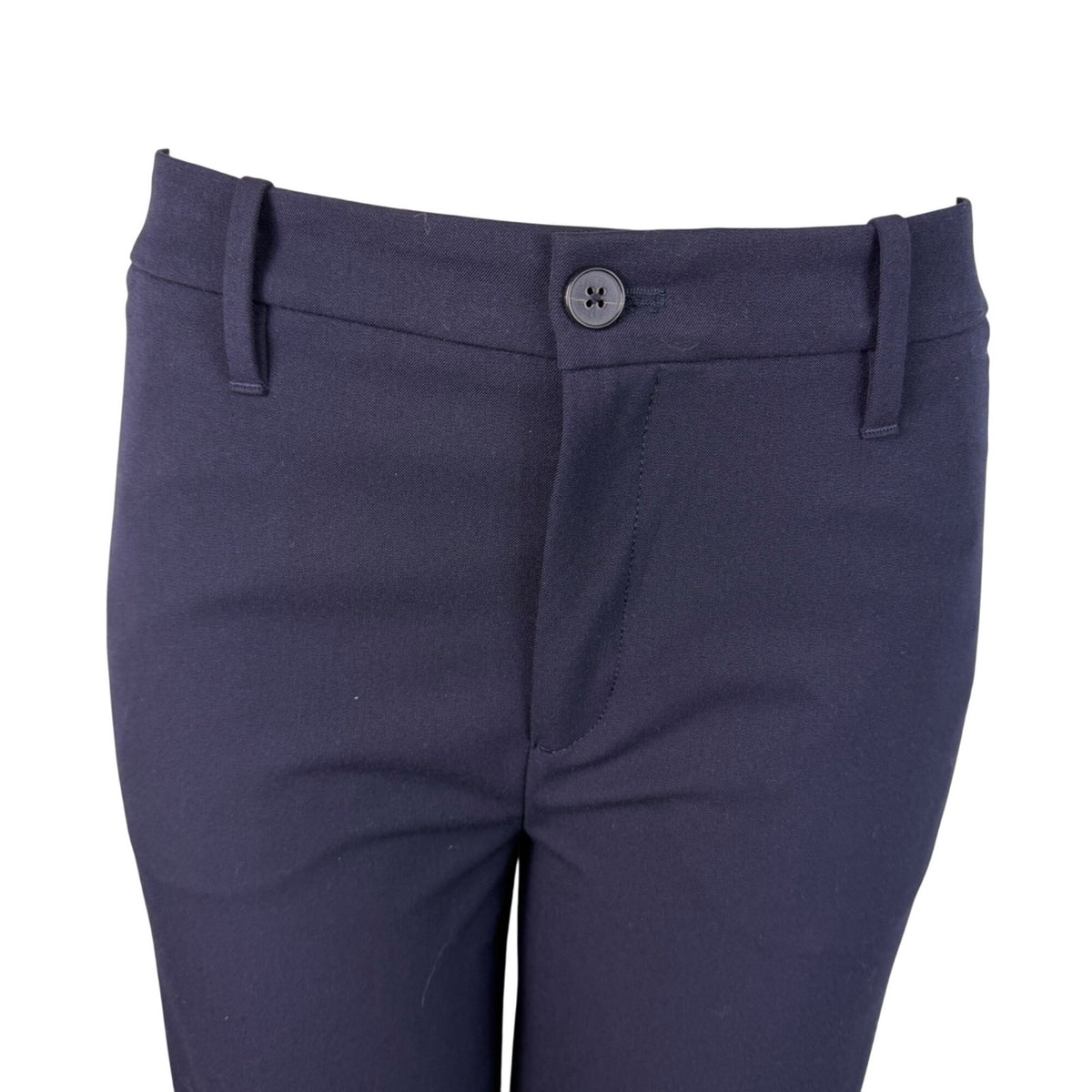 Banana Republic Womens Navy High-Rise Wide-Leg Cropped Pants Size 6L