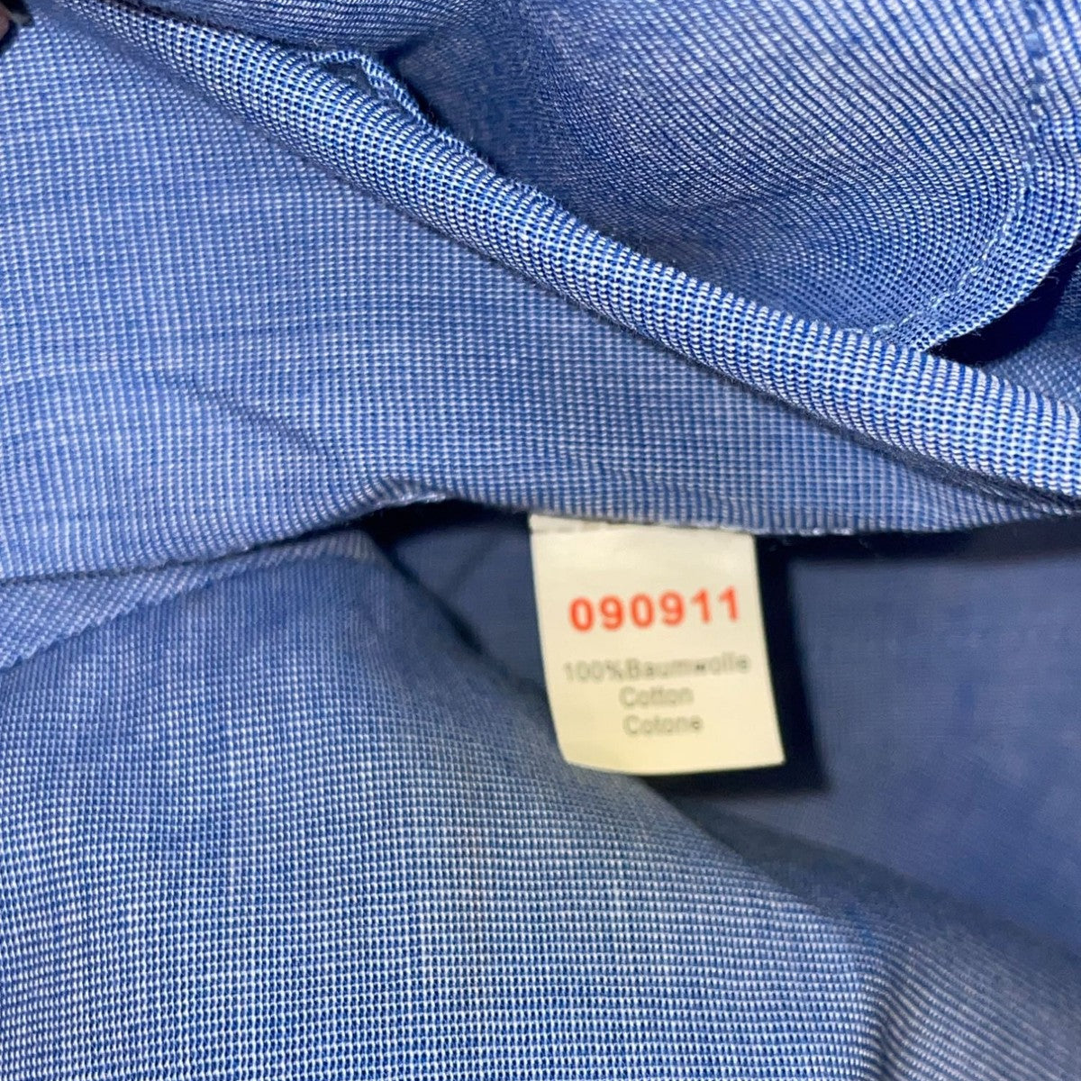 Mens Blue Long Sleeve Button-Up Shirt XXL 100% Cotton New