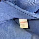 Mens Blue Long Sleeve Button-Up Shirt XXL 100% Cotton New