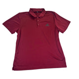 Adidas Mens Red Polyester Polo Shirt  Short Sleeve Classic Fit Style Size XL