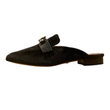 Coach Women’s Black Velvet Floral Embellished Mules Size 9.5B