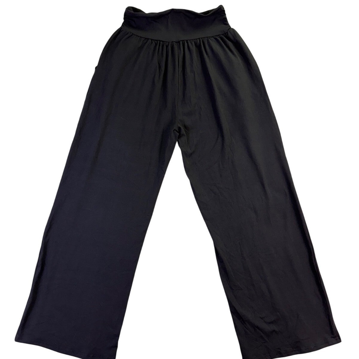 Tarse Womens Black Wide-Leg High-Waist Lounge Pants Size L