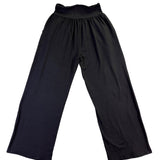 Tarse Womens Black Wide-Leg High-Waist Lounge Pants Size L
