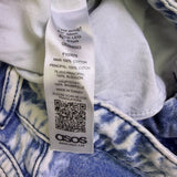 ASOS Womens Acid Wash Wide-Leg Jeans100% Cotton Blue Made In Turkey Size 26/32