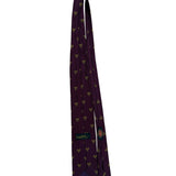 H. Stockton Men’s Purple Silk Tennis Racket Pattern Necktie Handmade England