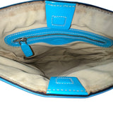 Tod’s Black & Blue Nylon Leather Trim With Silver Turn Lock Crossbody Bag