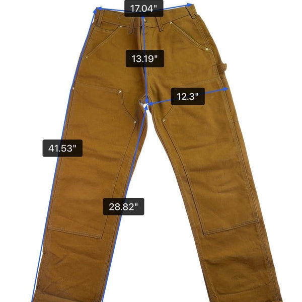 Carhartt Mens Brown Work Pants Loose Original Fit Durable Utility Sz 32x32