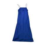 Banana Republic Women’s Blue Satin Strappy Maxi Dress Lightweight Stylish Sz XS