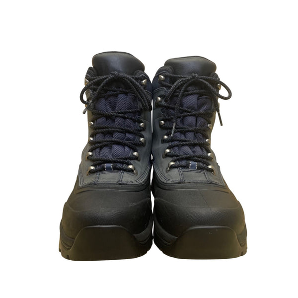 Lands’ End Men’s Black & Navy Lace Up Waterproof Winter Hiking Boots Size 9.5