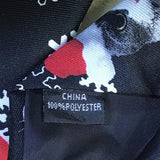 Knotty & Nice Mens Black Polyester Christmas Cats Santa Snowflakes Tie OS