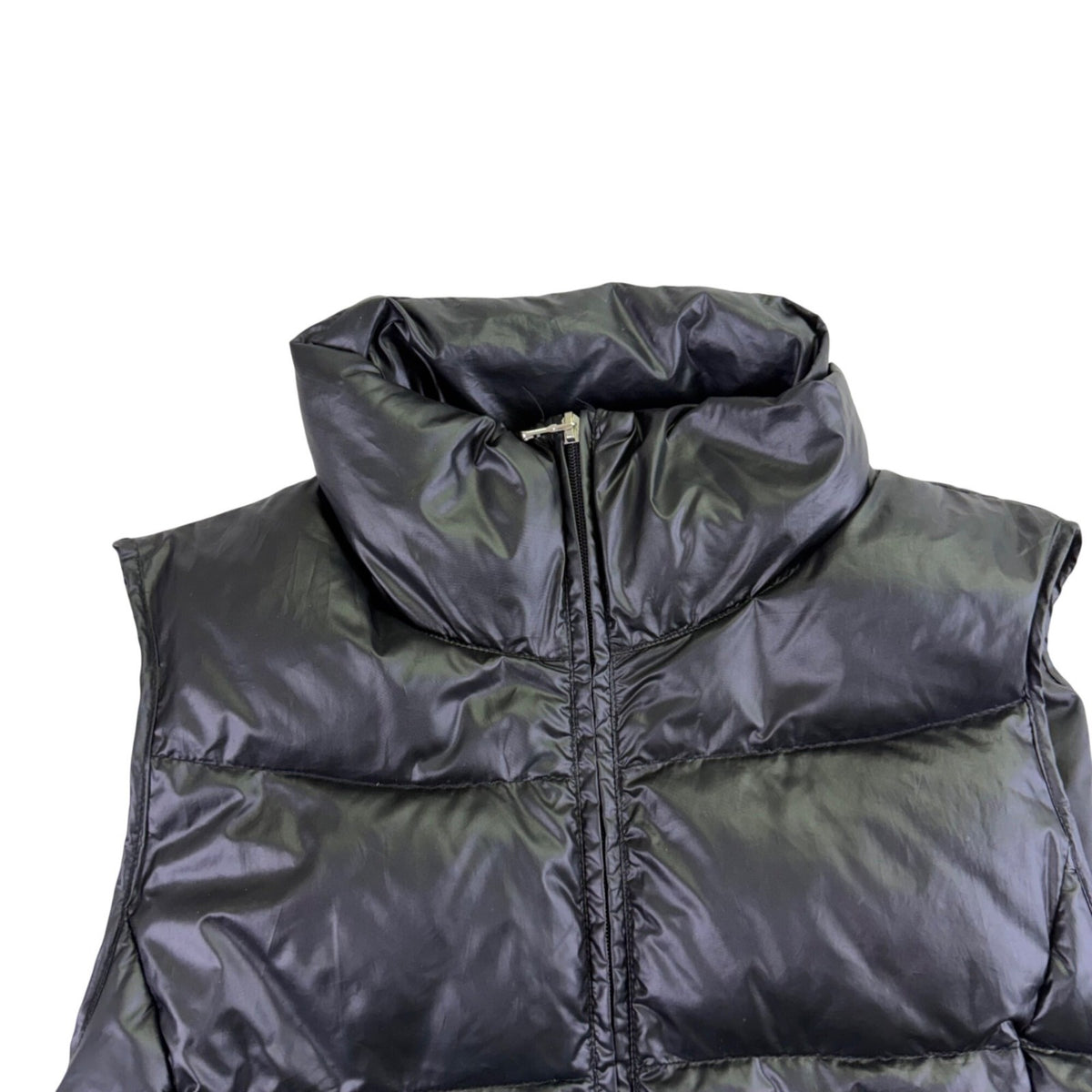 Chaps Womens Black Puffer Vest Lightweight Quilted Sleeveless Size M