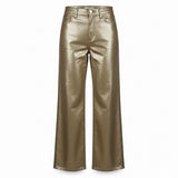 Banana Republic Womens Gold Metallic High-Rise Straight Jean Sz 27