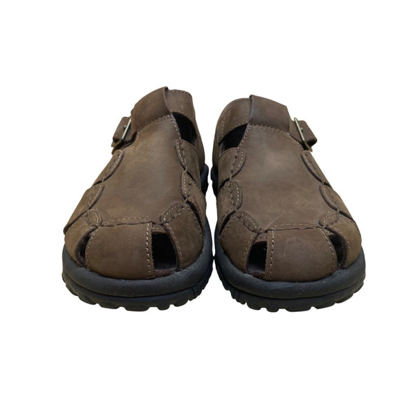 Teva Men’s Brown Leather Adjustable Strap Style 6314 Crete Sandals Size 8.5