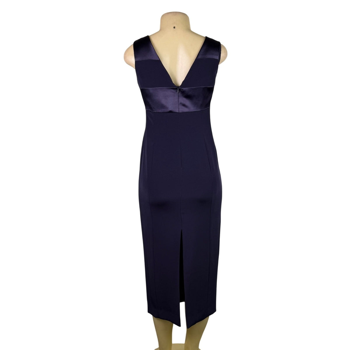 Jones New York Womens Navy Sleeveless Evening Dress Triacetate Blend Sz 2P - New