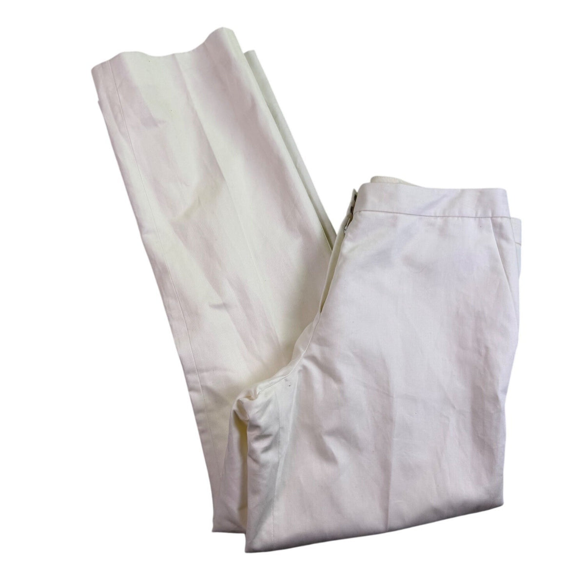 Brooks Brothers Womens White Caroline Fit Mid-Rise Dress Pants Size 12