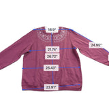 Blair Womens Pink Embroidered Pullover Sweatshirt & Elastic Waist Pants Sz P2XL