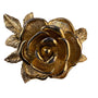 Sarah Coventry Womens Gold Tone Metal Rose Brooch Vintage Floral Accessory