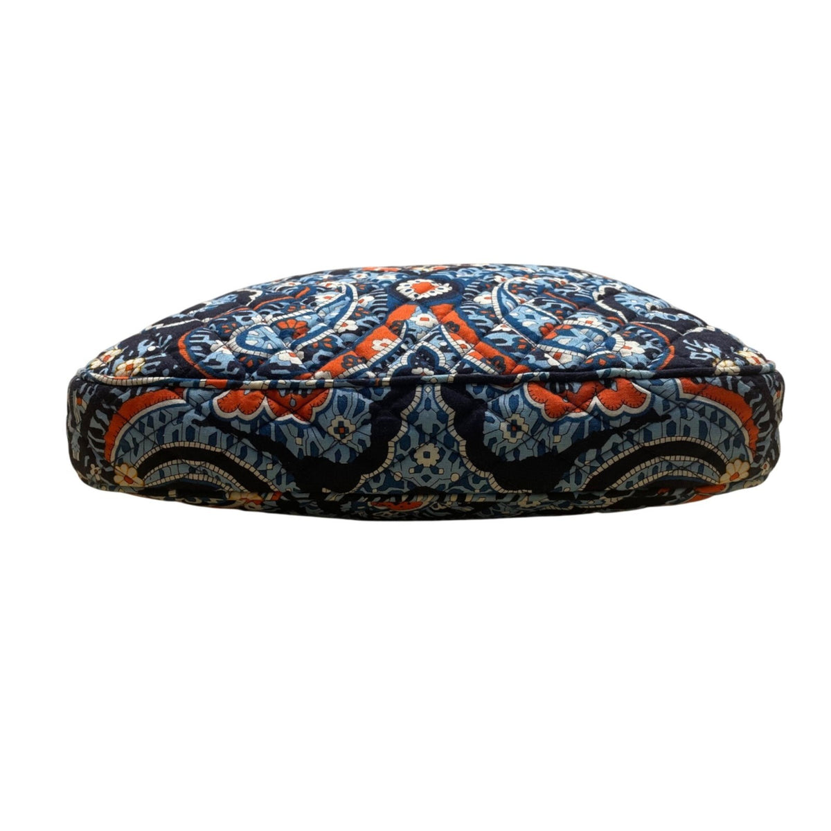 Vera Bradley Womens Blue Paisley Quilted Adjustable Strap Zippered Crossbody Bag