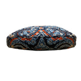 Vera Bradley Womens Blue Paisley Quilted Adjustable Strap Zippered Crossbody Bag