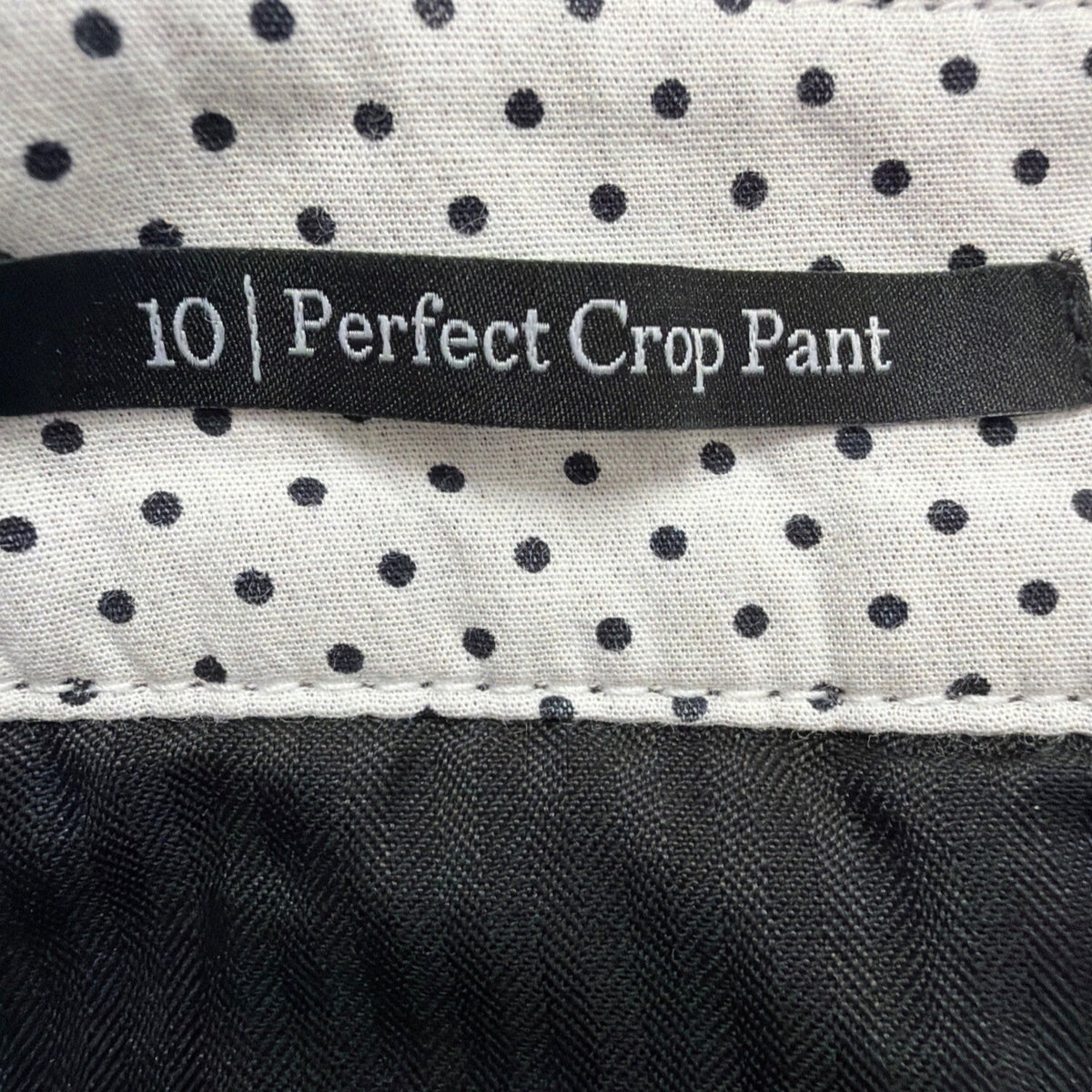 Talbots Womens Black Perfect Crop Pants Slim Fit At Waist Size 10