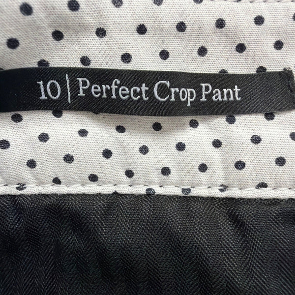 Talbots Womens Black Perfect Crop Pants Slim Fit At Waist Size 10
