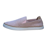 UGG Women’s Pink & Gold Knit Slip-On Sammy Flat Sneakers Size 7.5