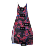 Free People Womens Black Floral Midi Dress Sleeveless Lightweight Size 6